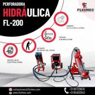 PERFORADORA HIDRAULICA FL - 200 PARA EXTRACCION DE ORO 